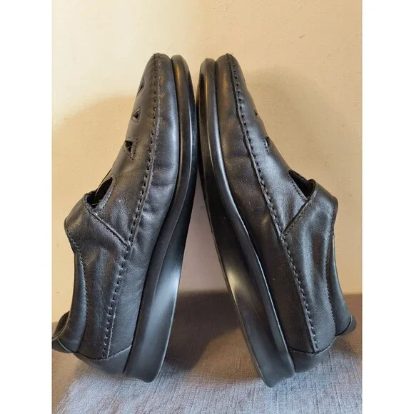 SAS Tripad Comfort Roamer Black Leather Walking Shoe T-strap Mary Jane 10 - Picture 6 of 9
